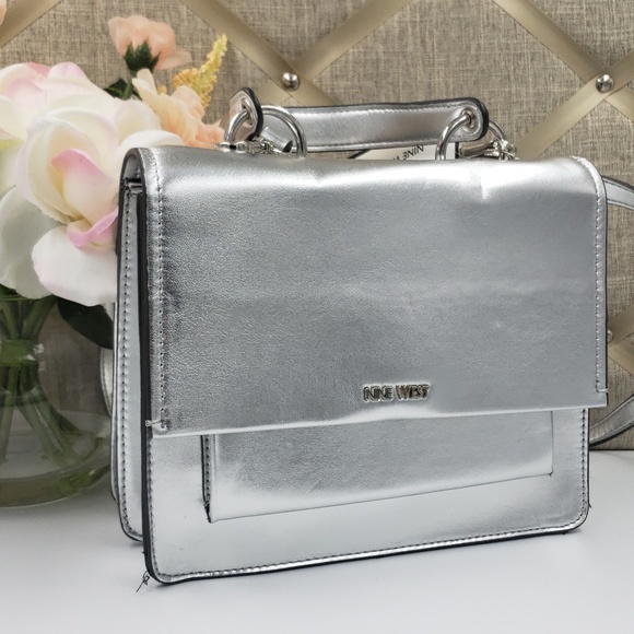 Nine West Handbags - *SOLD*🆕️Nine West Metallic Silver Handbag